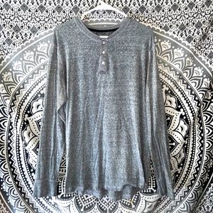 Grey long sleeve button-up